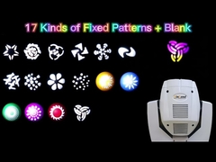 Xinland 230 W Beam Moving Head Lichter 14 Farben und 17 Gobos DJ Party Lichter für Hochzeit Bühne Club P