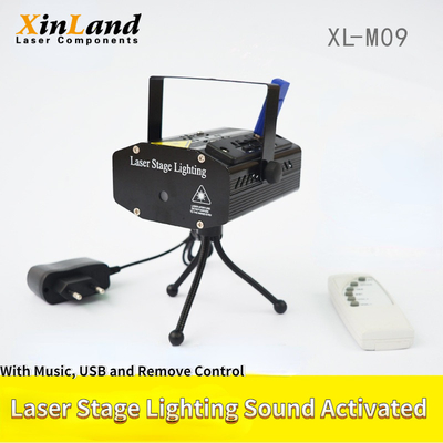 aktivierter USB-Ton Musik 7.5w Mini Laser Stage Lighting With entfernen Steuerung RGB