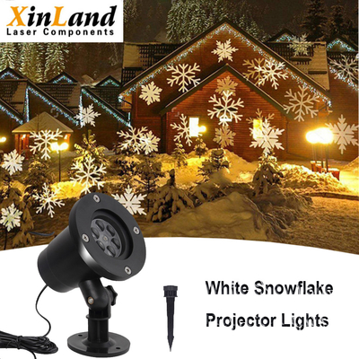 Weißes bewegliches Weihnachten der Schneeflocken-4.2W des Projektor-LED beleuchtet das Drehen