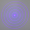 Fünf konzentrische Kreise DAMHIRSCHKUH Laser-Modul mit runder Stelle